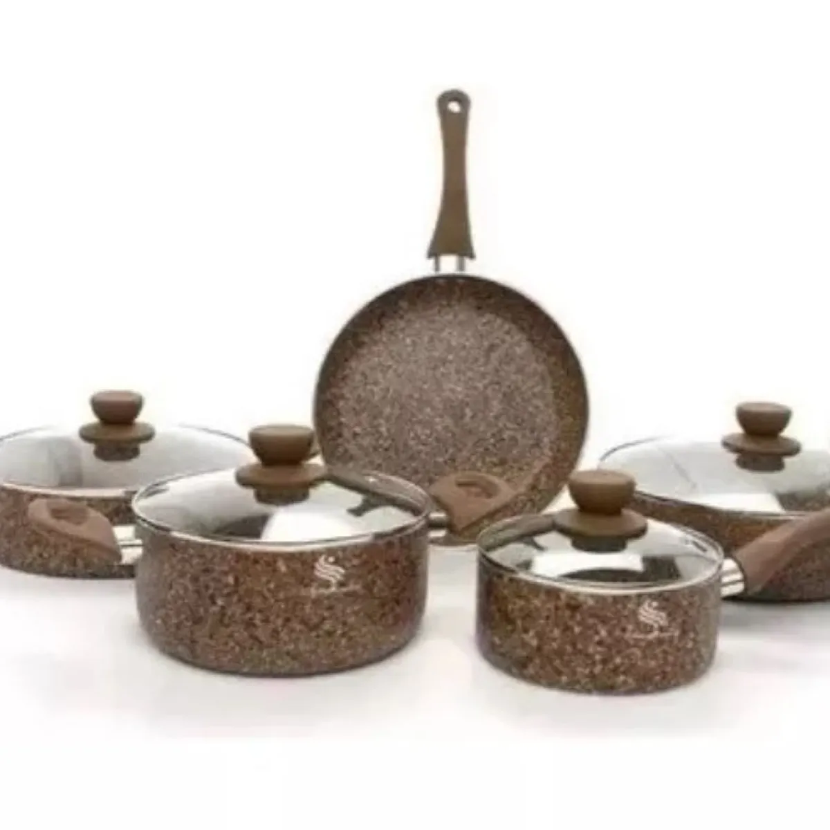 SCHAFFHAUSEN - Juego De Ollas En Marmol 9 Piezas Bateria Schaffhausen