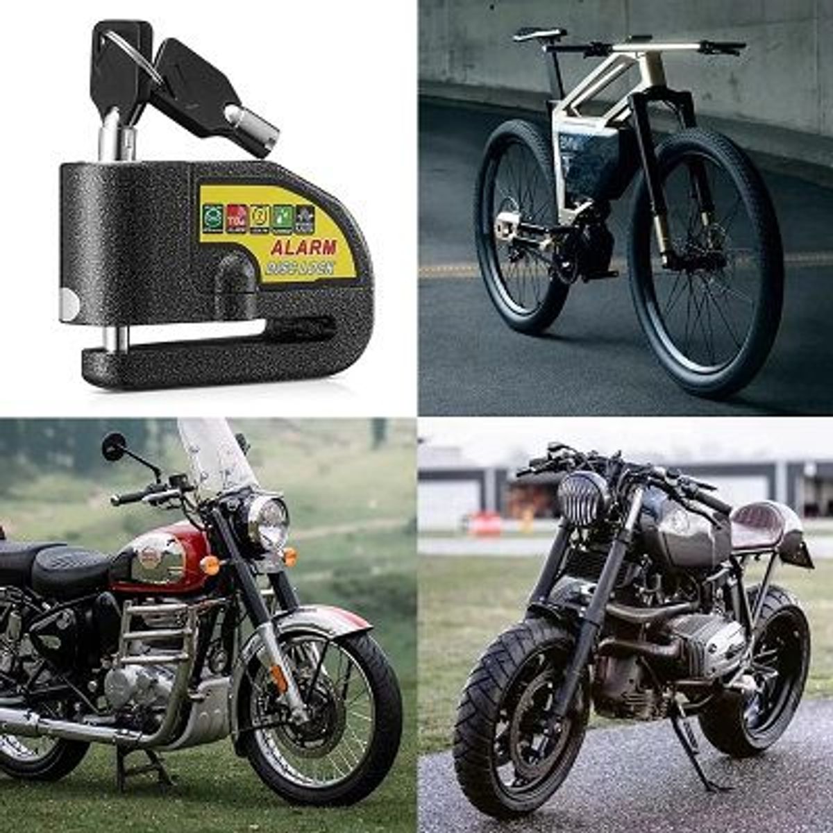 GENERICO - CANDADO ALARMA PARA MOTO Y BICICLETA   REF LK603