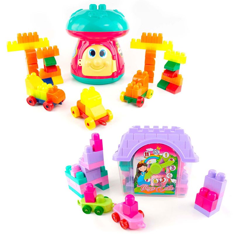 ENERGY PLUS - Kit Juguetes Hongo + Casa 120 Pzas de Creatividad Didáctica