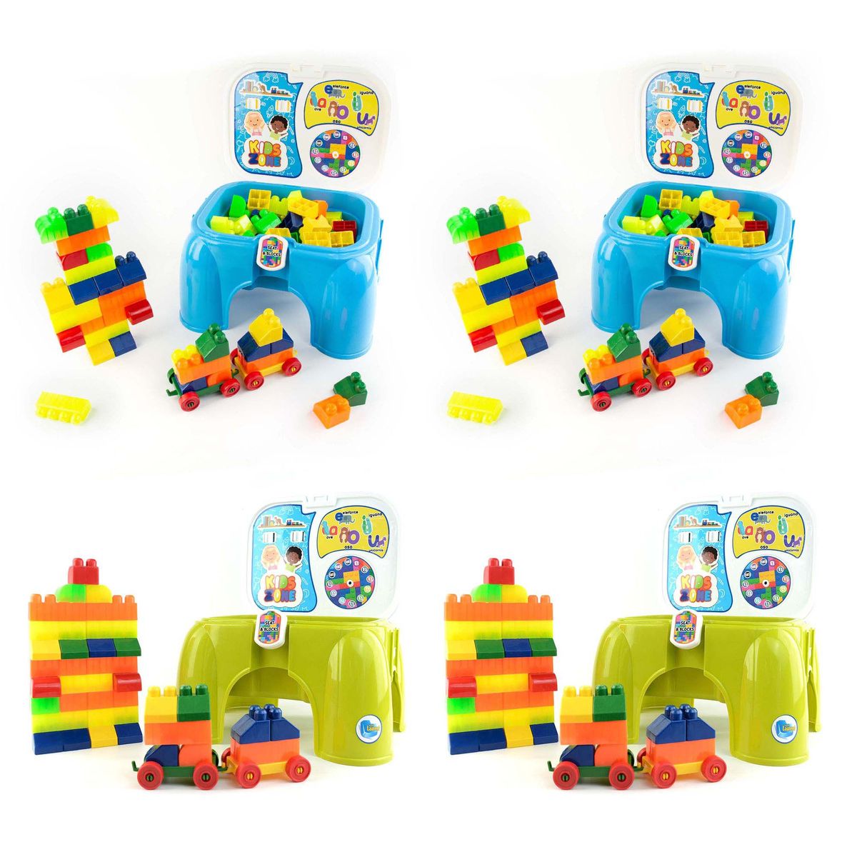 ENERGY PLUS - 4 Sillas Didácticas Aprendizaje Lógico Creativo con 240Pzas