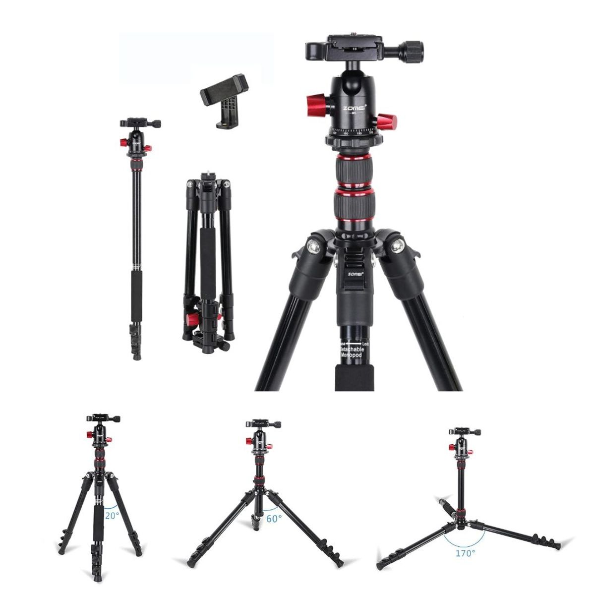 ZOMEI - Trípode monopié para cámara ZOMEI M5