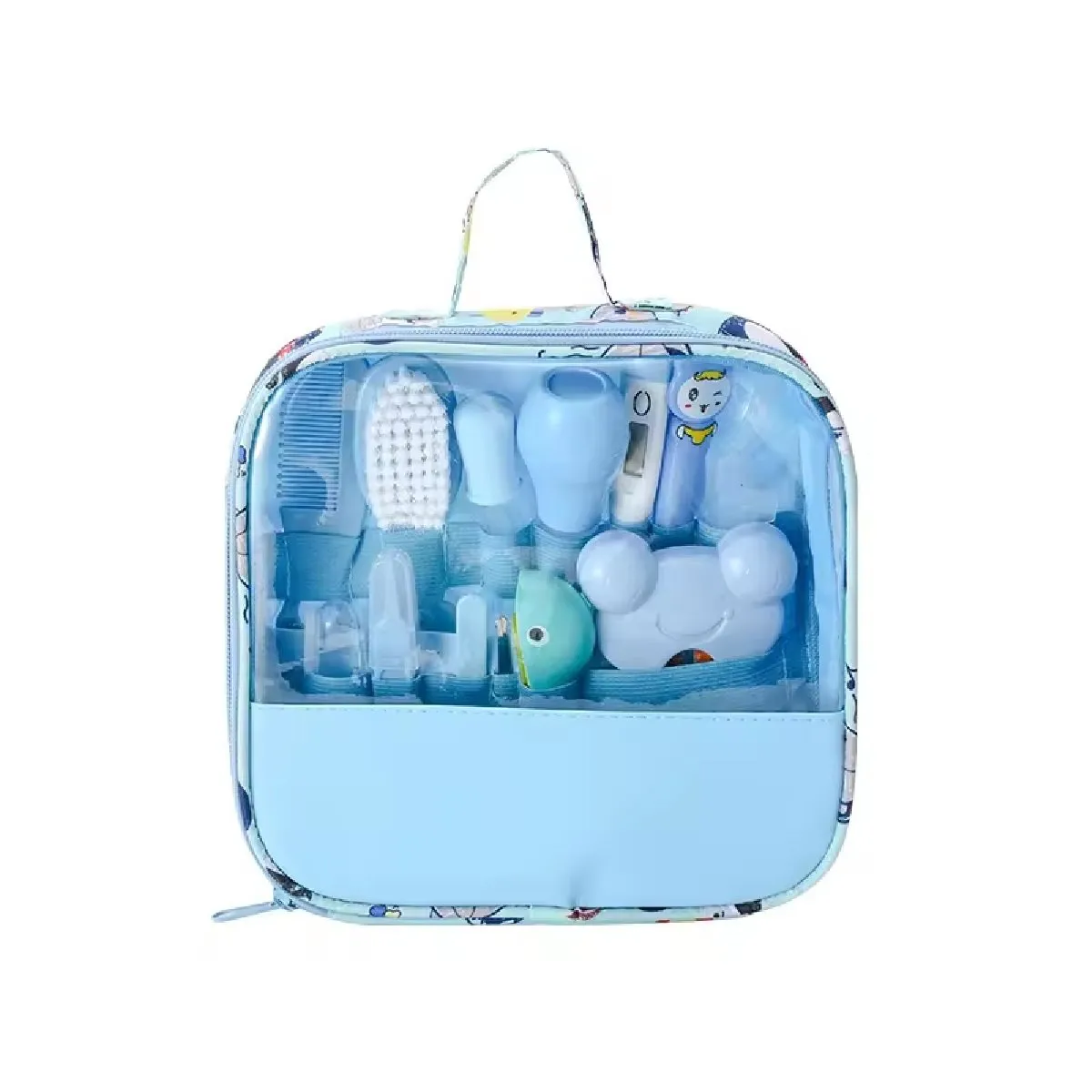 MUNDO BEBE - Kit de aseo completo y cuidado personal 14 piezas azul