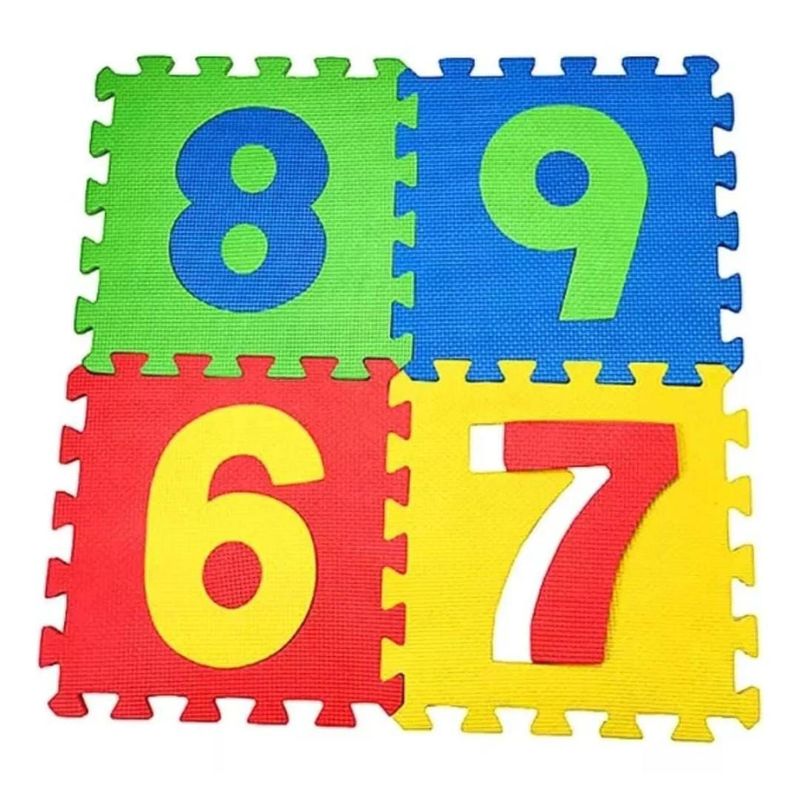 GENERICO - Tapete Rompecabezas 10 Fichas Piso Foamy numeros
