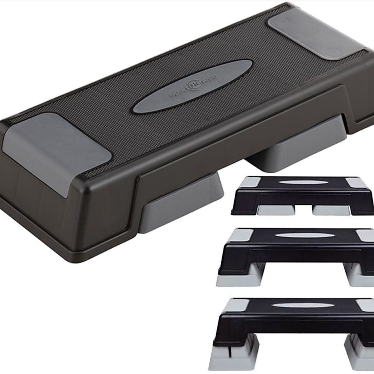 SPORTFITNESS - Banco Step 3 Niveles Modulos 3 Alturas Escalon Sport Fitness