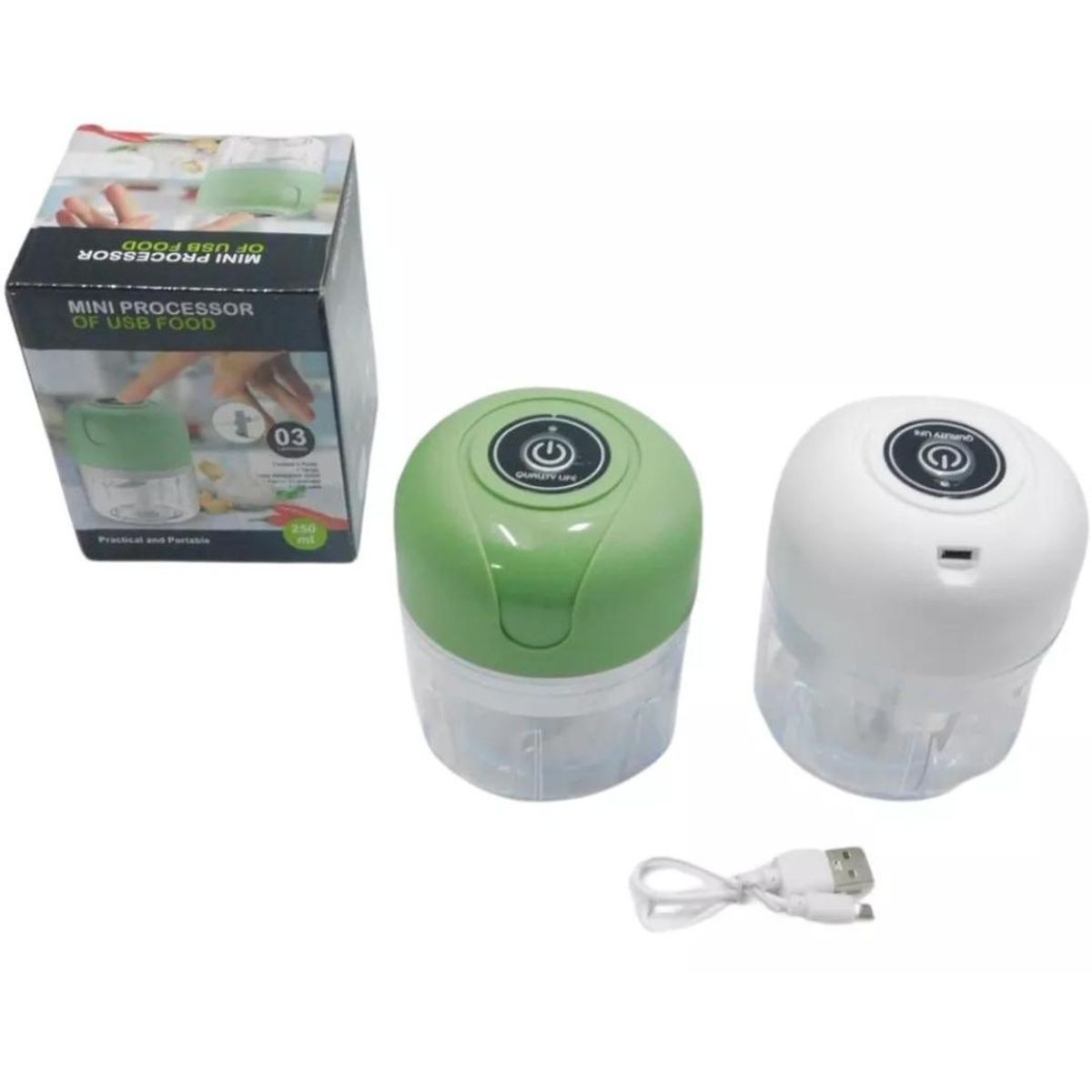 GENERICO - Trituradora De Alimentos Picadora Procesador Eléctrico Usb