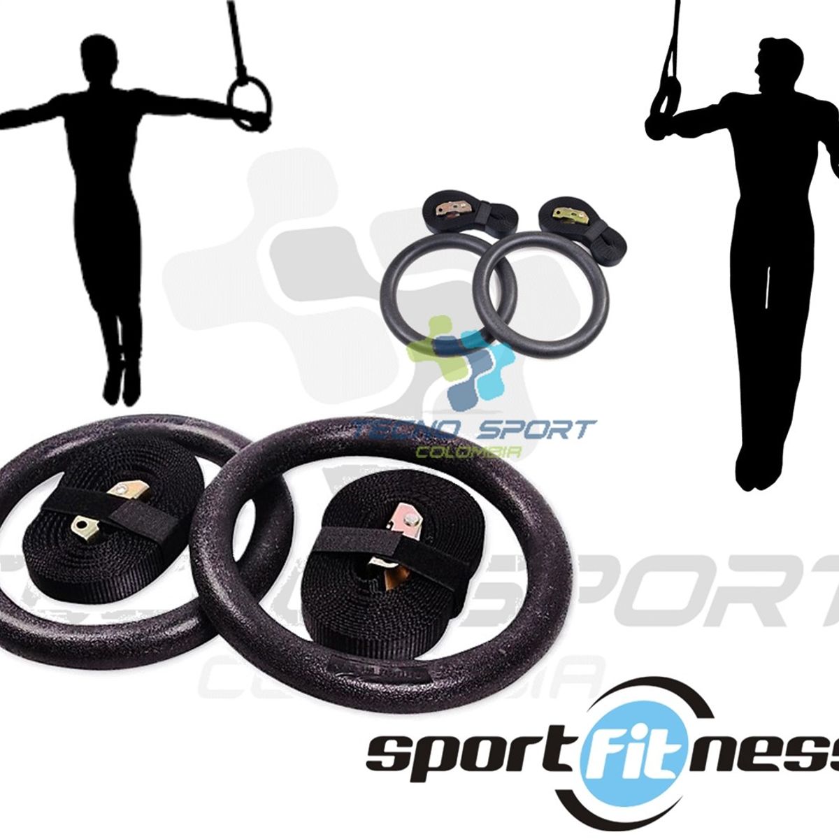 SPORT FITNESS - Anillos Crossfit Gimnasia Gym Funcional Sportfitness Resina
