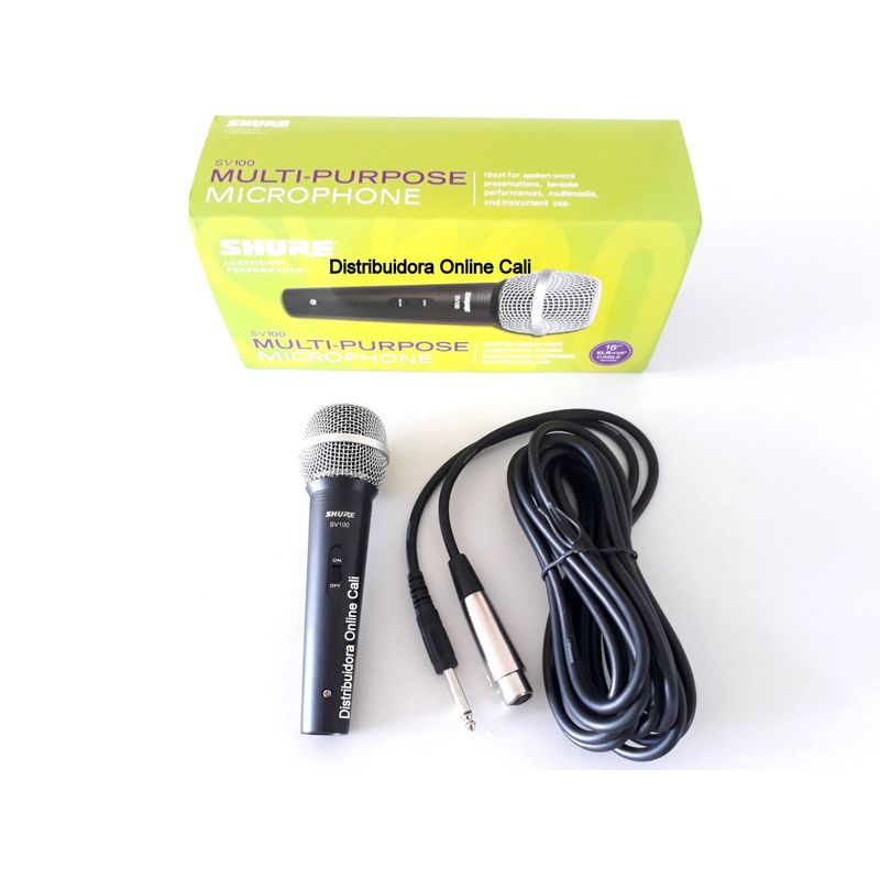 SHURE - Microfono Shure Sv100 Instrumental Alámbrico Con Estuche