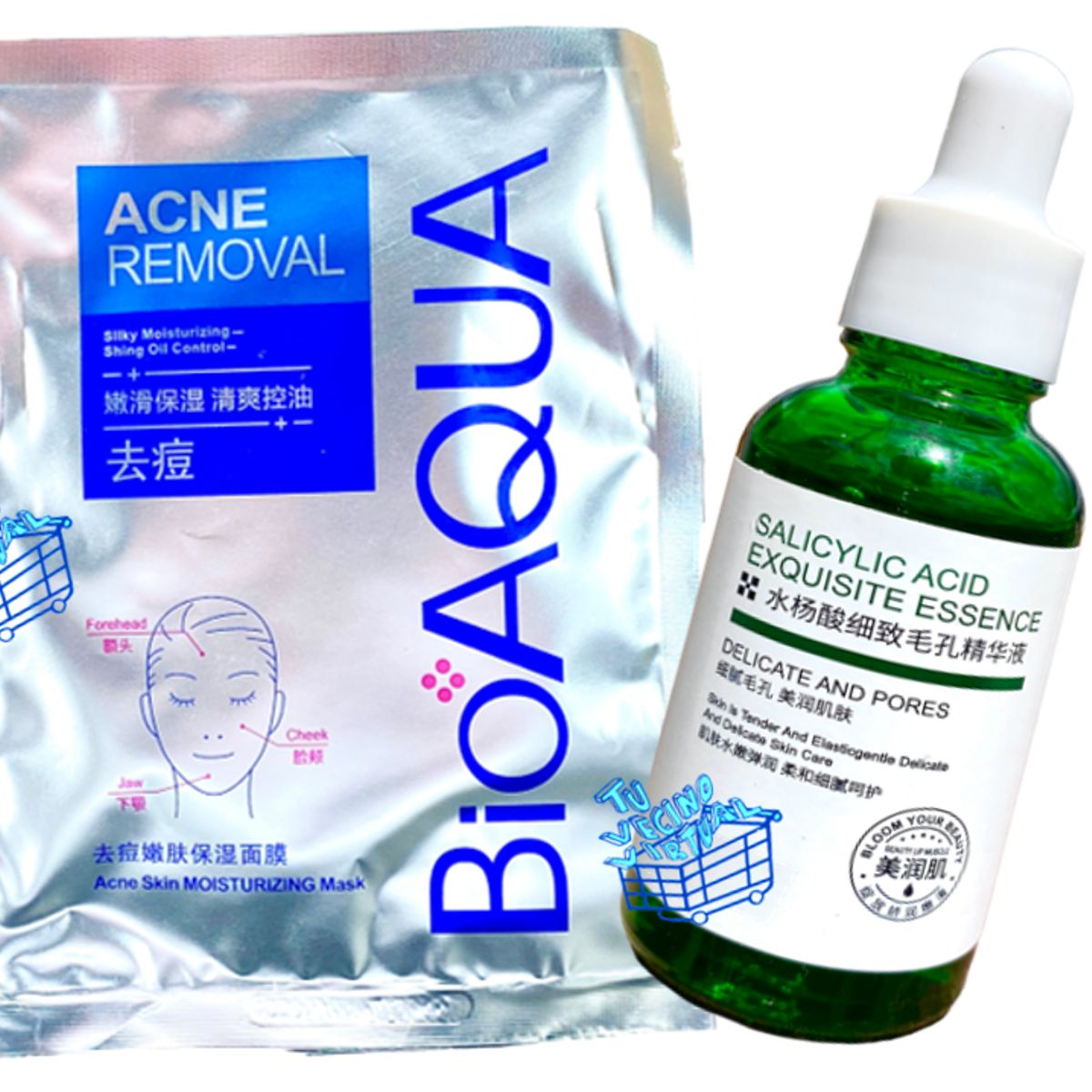 BIOAQUA - Kit Ácido Salicílico + Velo pure skin  BioaQua
