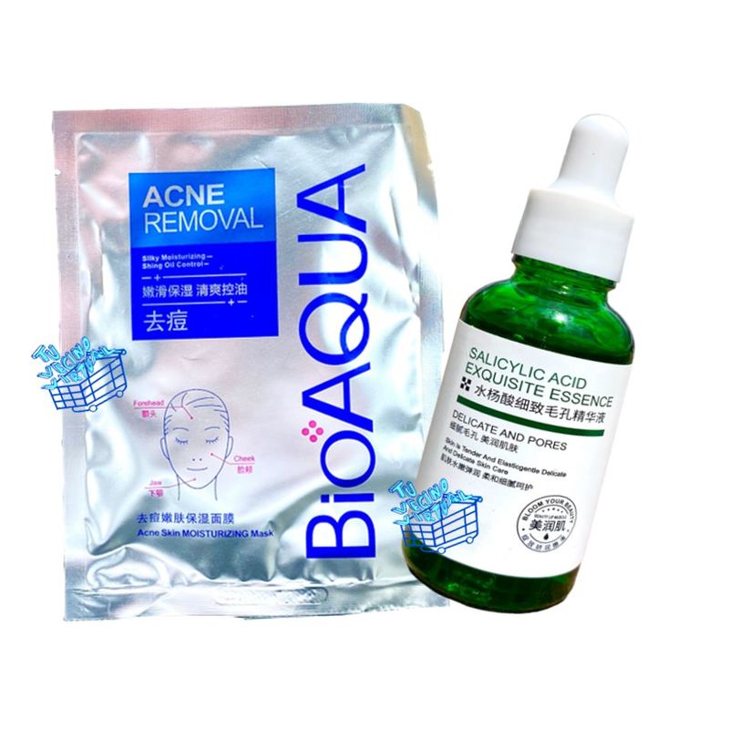 BIOAQUA - Kit Ácido Salicílico + Velo pure skin  BioaQua