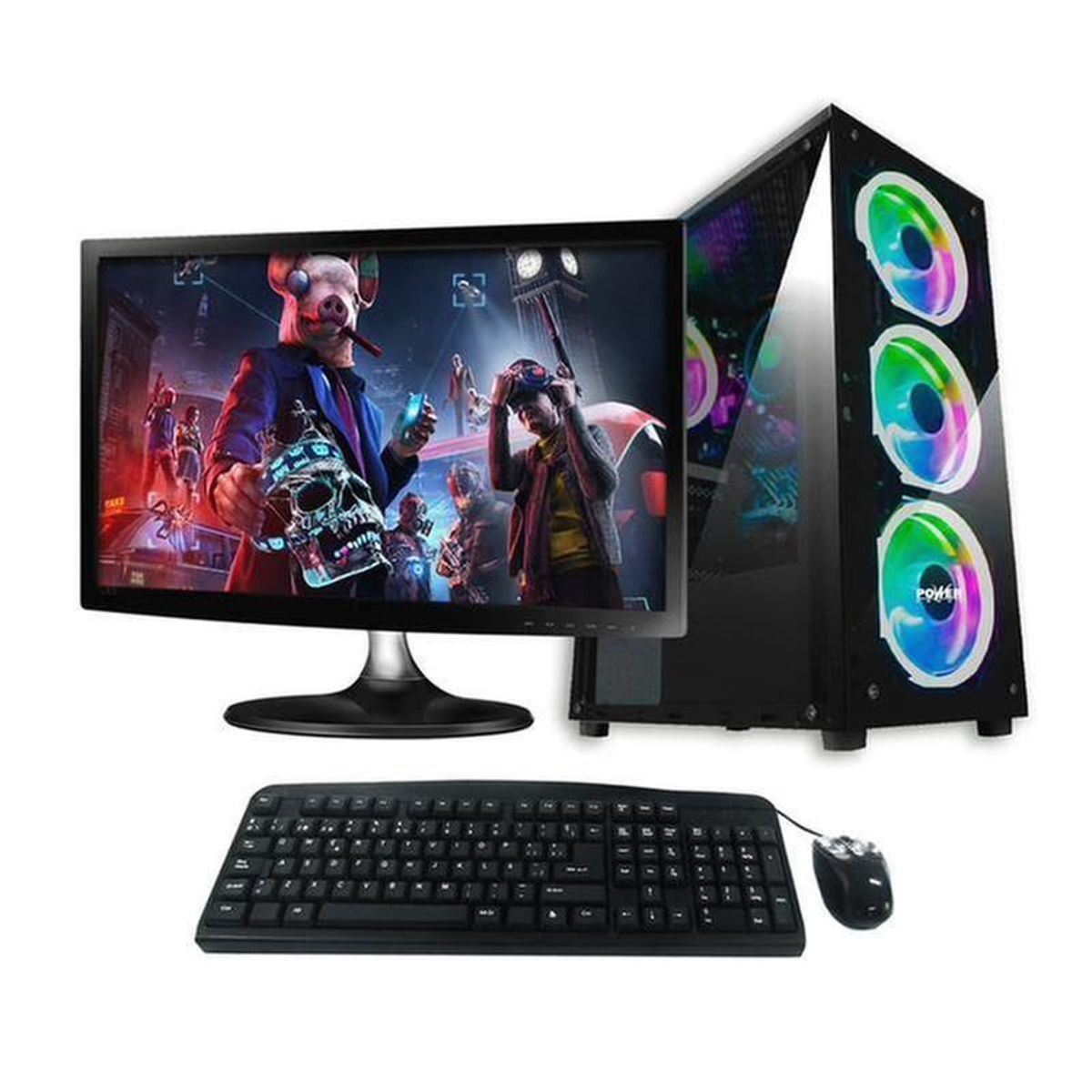 POWER GROUP - Computador Power Group Intel Core i3-10100 Ram 8gb -  SSD 512GB - Monitor 22"