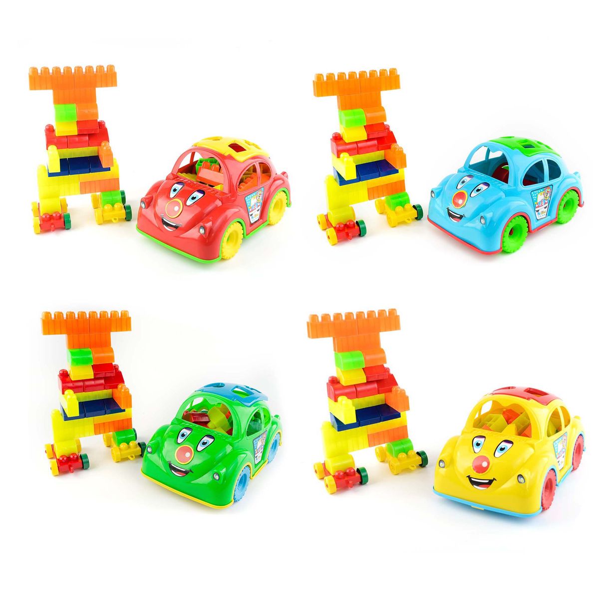 ENERGY PLUS - 4 Carros Didácticos Aventura y Aprendizaje con 120 Bloques