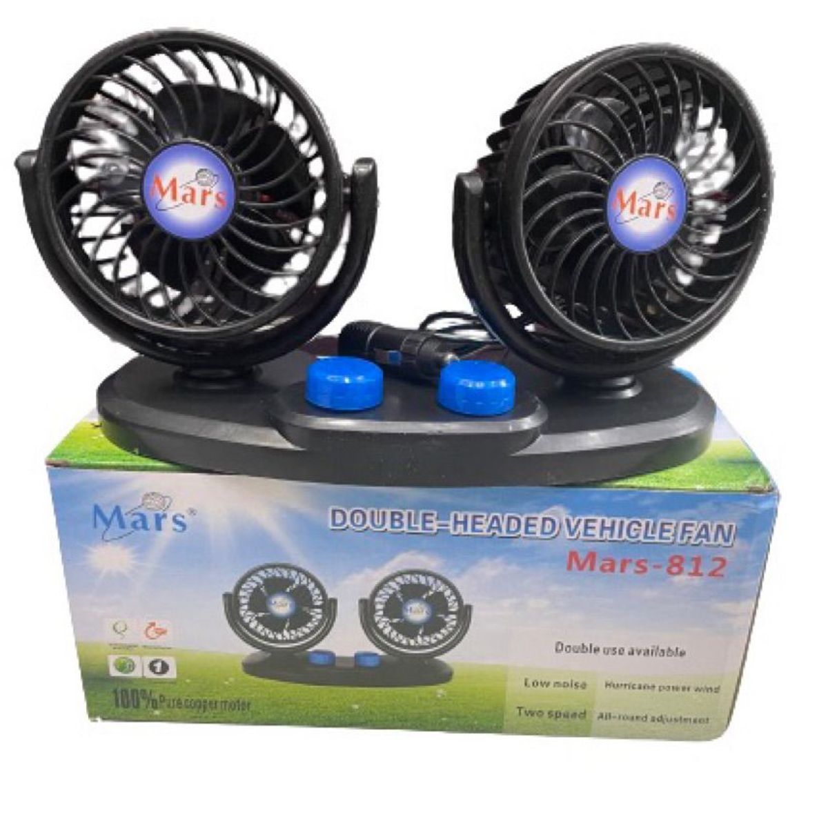 GENERICO - Ventilador Dúo Para Auto Interior