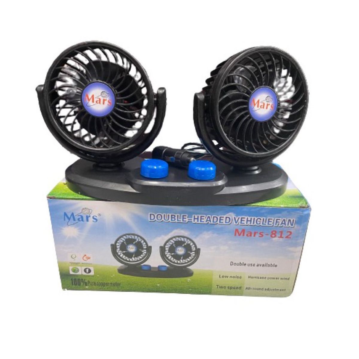 GENERICO - Ventilador Dúo Para Auto Interior