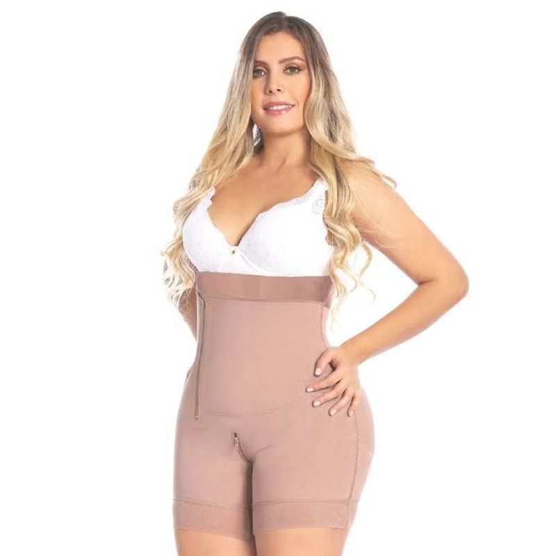 FAJATE - Faja tipo panty media pierna moldeadora con refuerzo abdominal fit 360