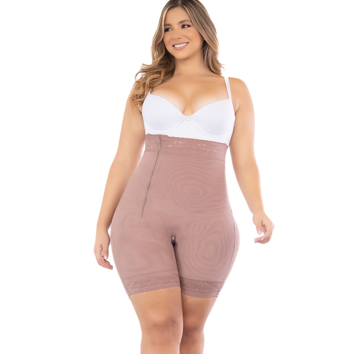 FAJATE - Faja tipo panty media pierna moldeadora con refuerzo abdominal fit 360