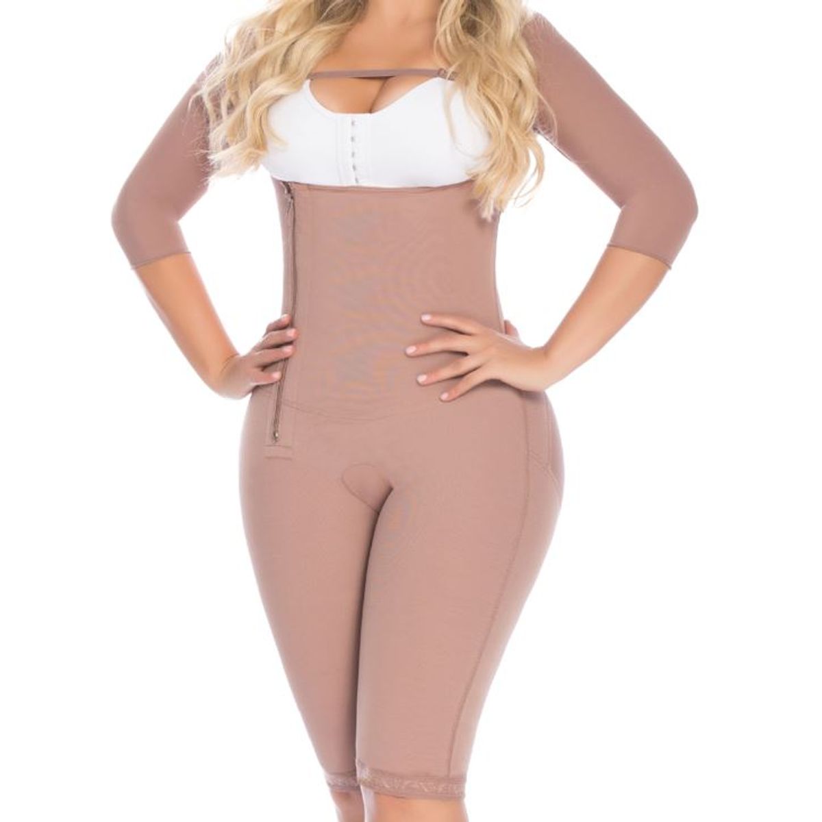 FAJATE - Faja de alta compresión a la rodilla con mangas y busto libre