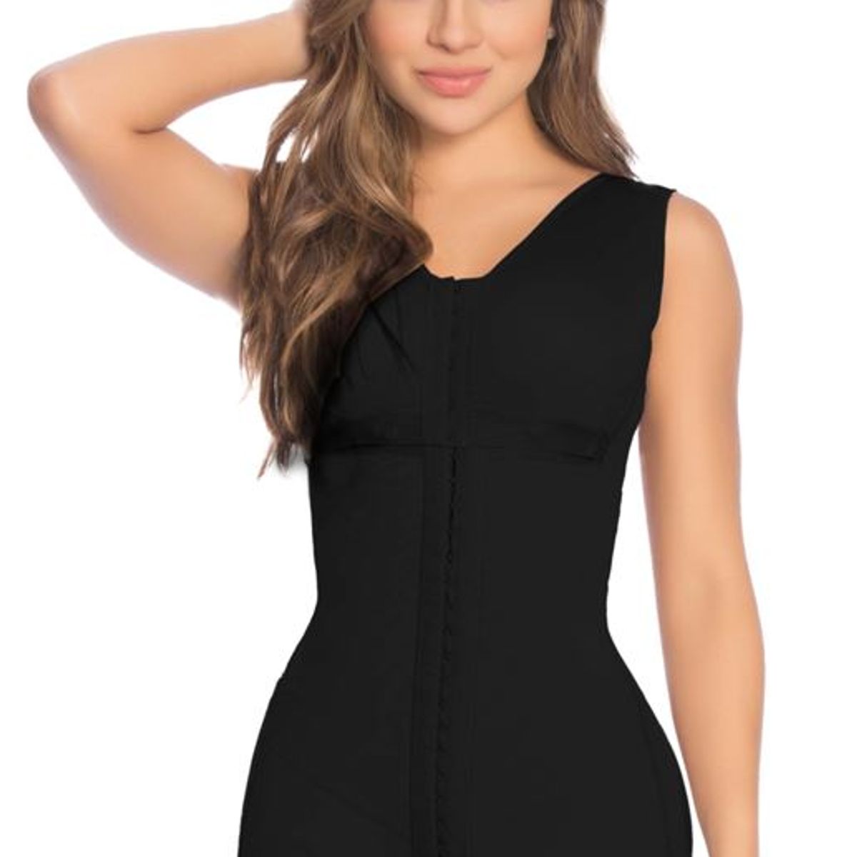 FAJATE - Faja alta compresión tipo cachetera con brasier y broche