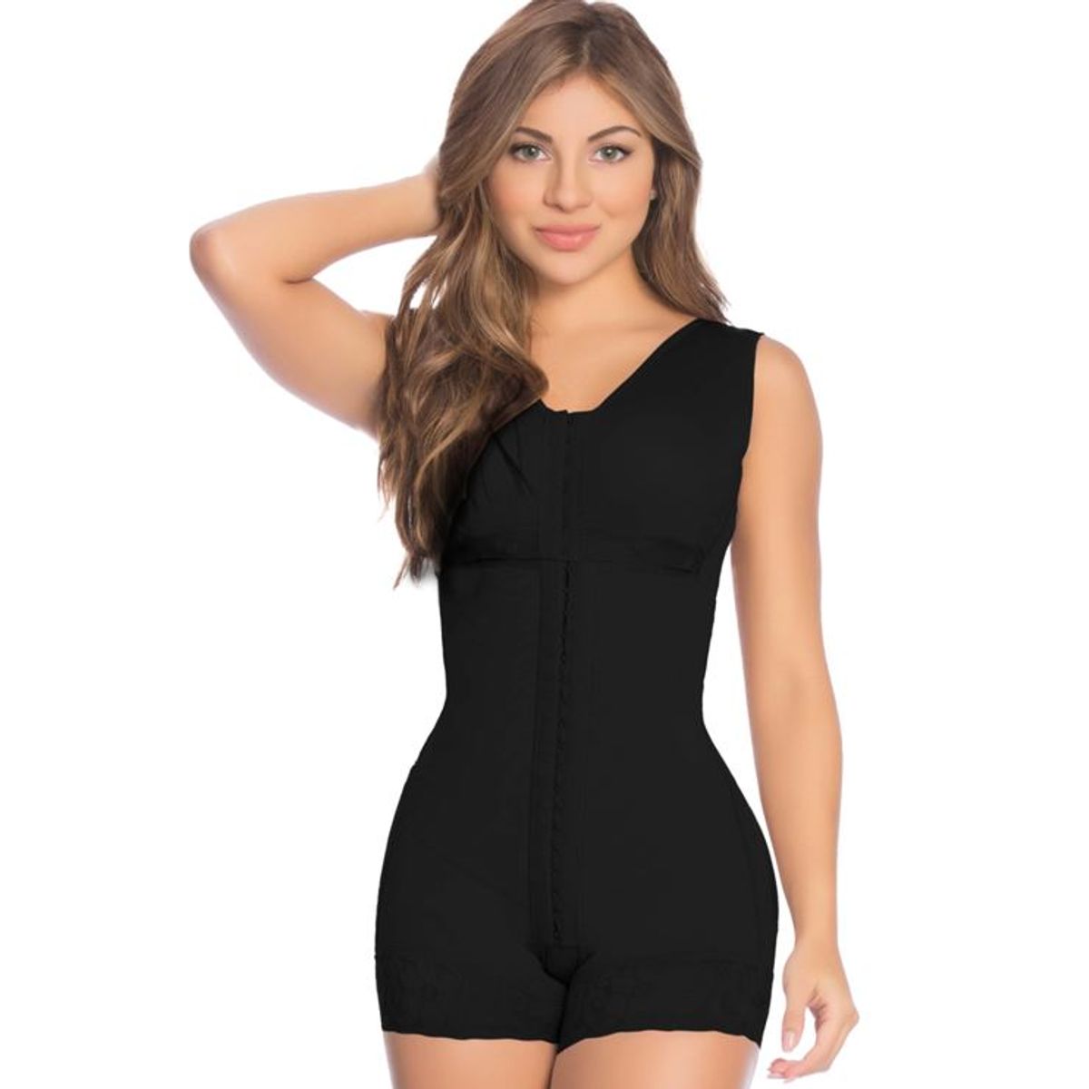 FAJATE - Faja alta compresión tipo cachetera con brasier y broche