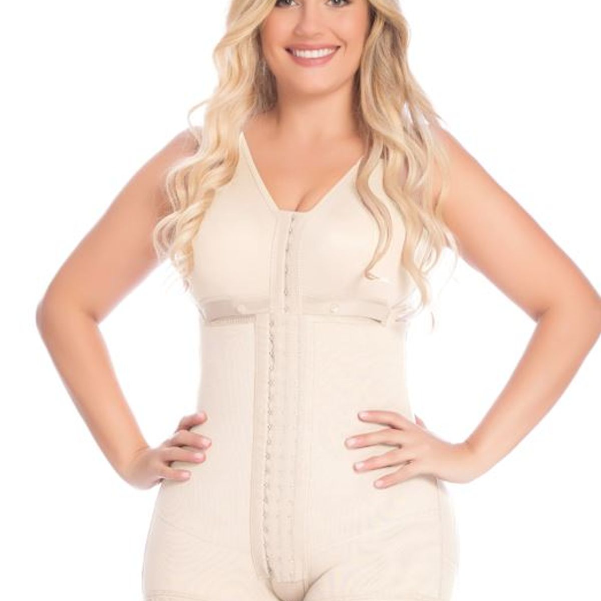 FAJATE - Faja alta compresión tipo cachetera con brasier y broche