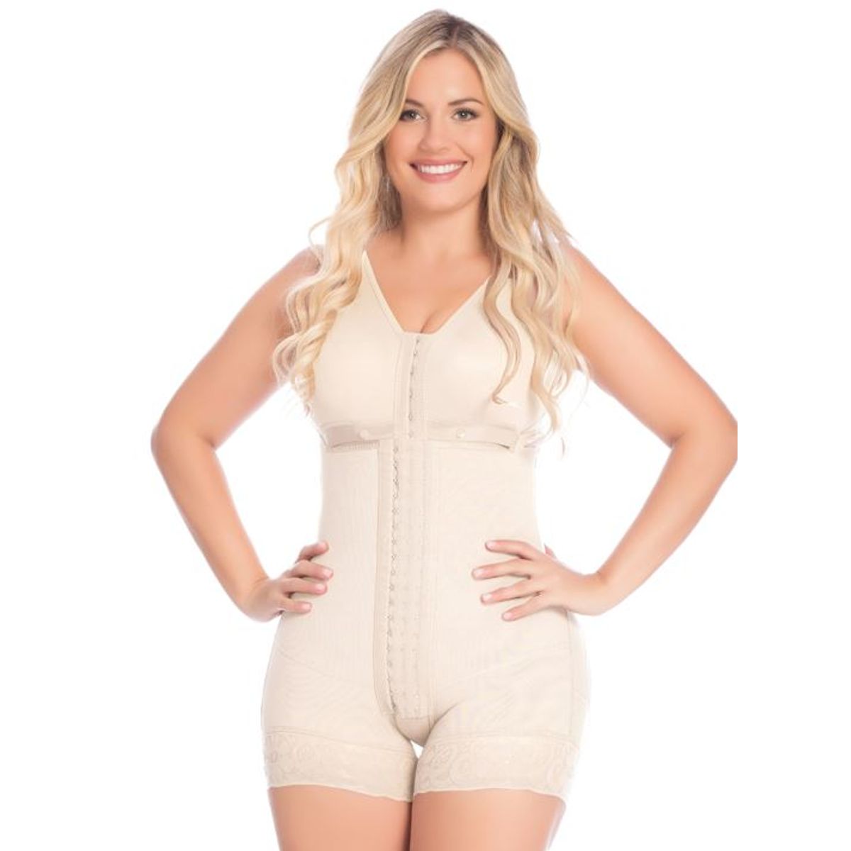 FAJATE - Faja alta compresión tipo cachetera con brasier y broche