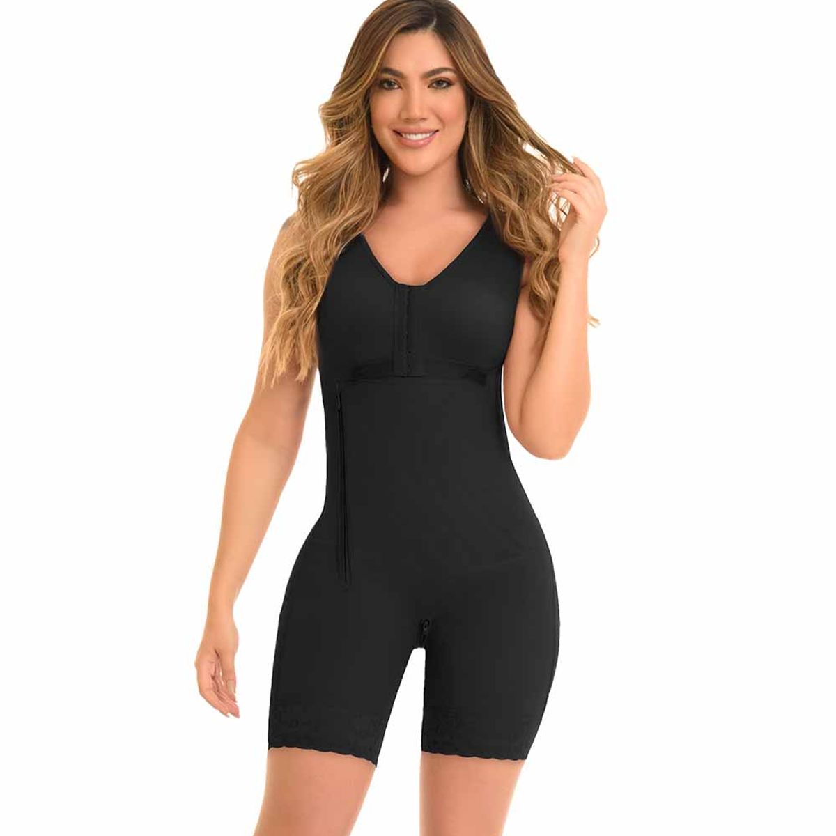 FAJATE - Faja media pierna con brasier y cierre lateral fit 360