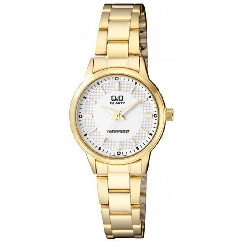 Q&Q - Reloj Para Mujer Qyq Q&q Q969j001y Dorado Acero + Estuche