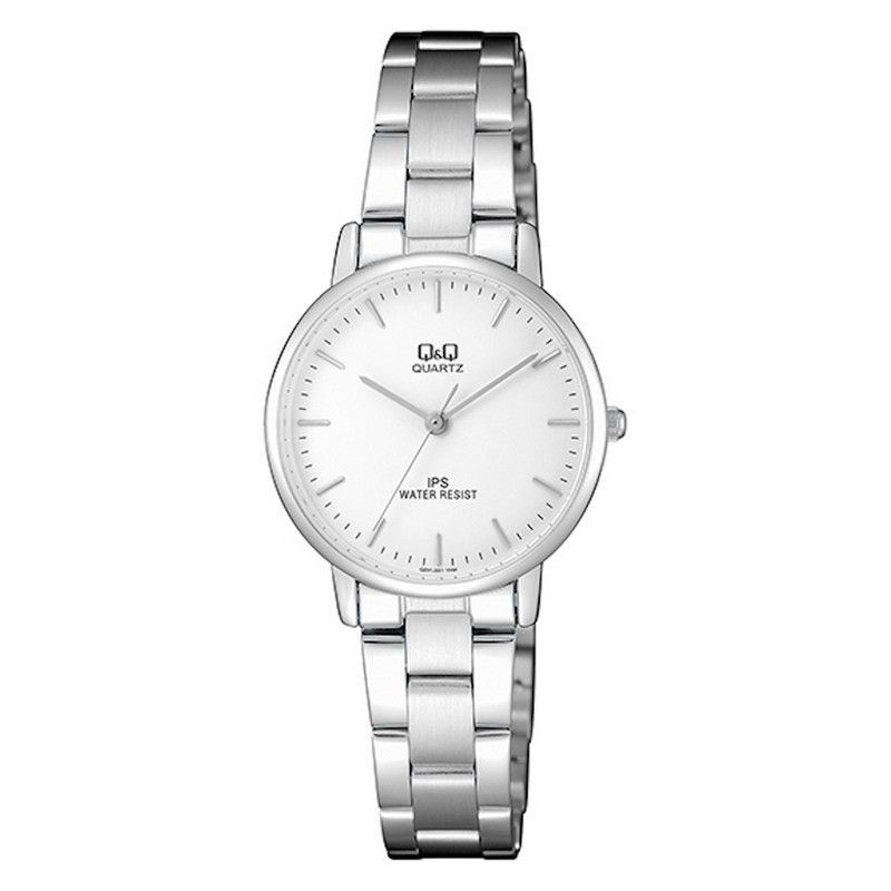 Q&Q - Reloj Q&q Qyq Analogo Dama Qz01j201y Plateado Acero +estuche