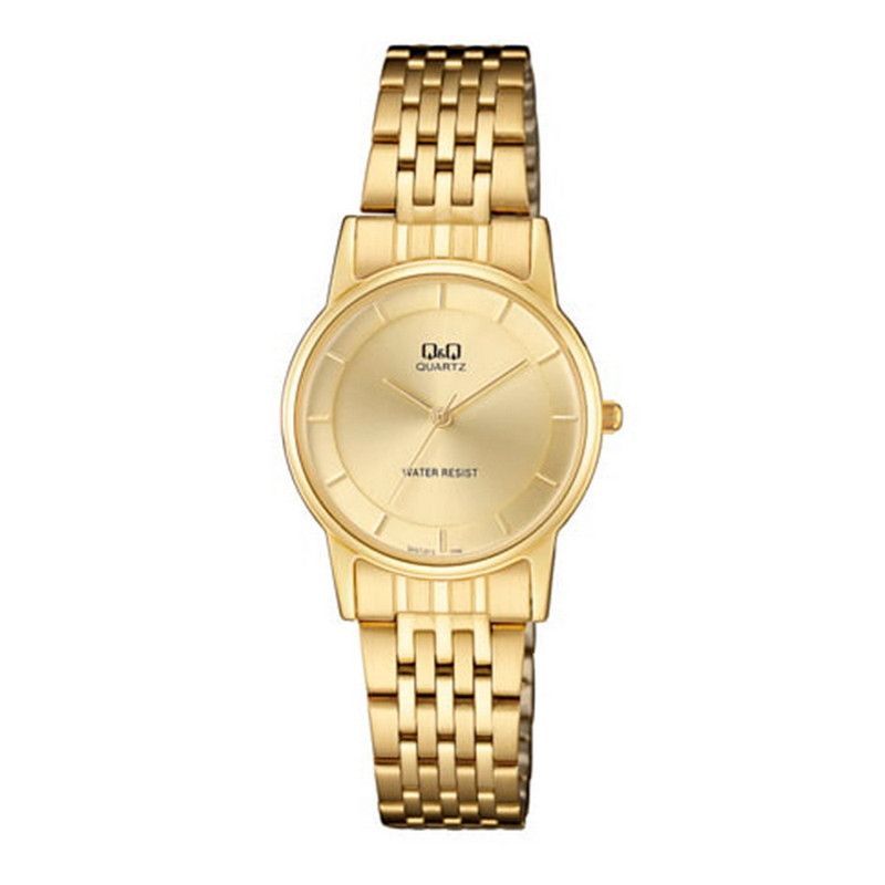 Q&Q - Reloj Q&q Qyq Mujer Qa57j010y Acero Dorado Dama + Estuche