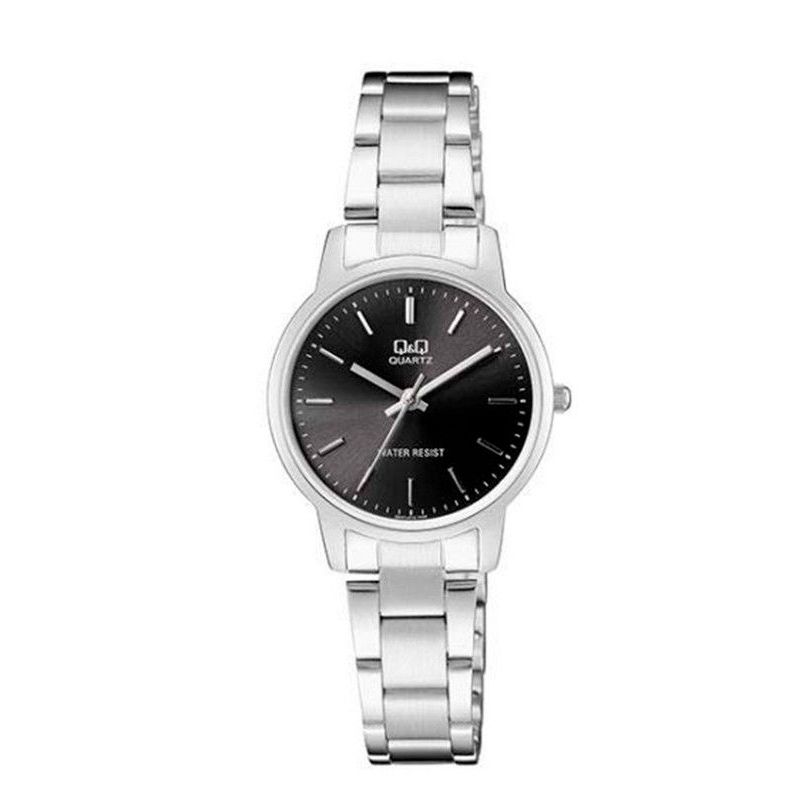Q&Q - Reloj Mujer Q&q Qyq Qa47j212y Acero Plateado Dama + Estuche