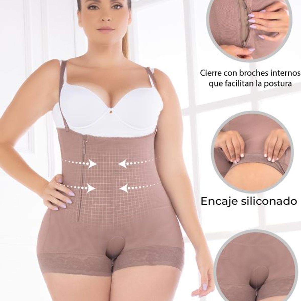 FAJATE - Faja tipo cachetera strapless con cierre lateral
