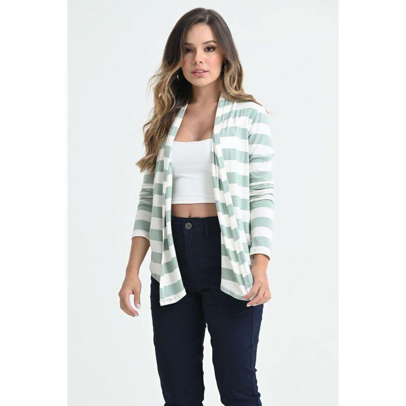 RAGGED - Cardigan raya miranda Verde marino Ragged