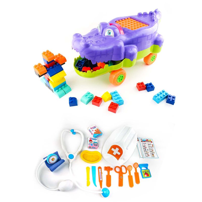 ENERGY PLUS - Combo Educativo Cocodrilo Creativo + Set Médico para Niños
