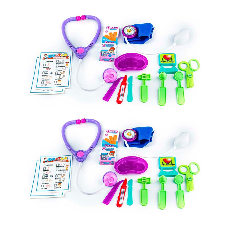ENERGY PLUS - 2 Set Médico Infantil ¡Diviértete Cuidando a tus Muñecos