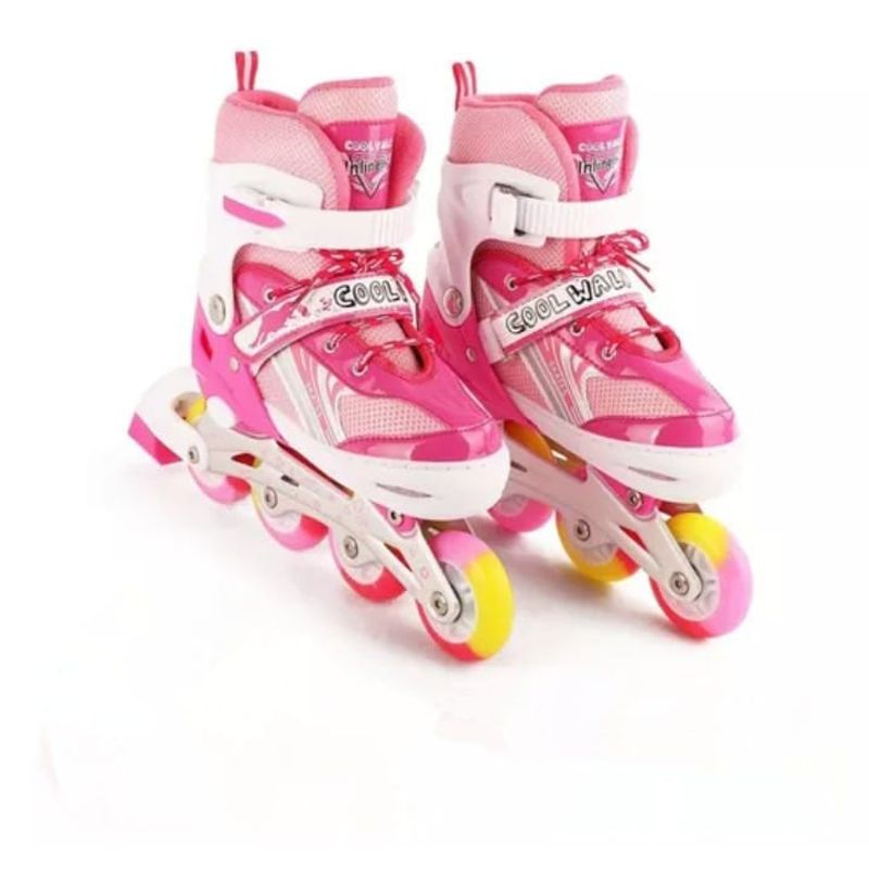 INFANTILES CAJUROMIX - Patines en línea Semiprofesional  + Kit Protección * Luz