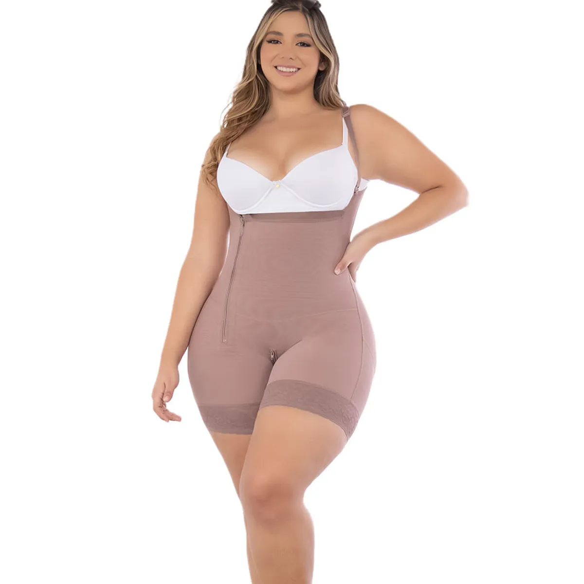 FAJATE - Faja postquirúrgica moldeadora con busto libre a media pierna Fit 360