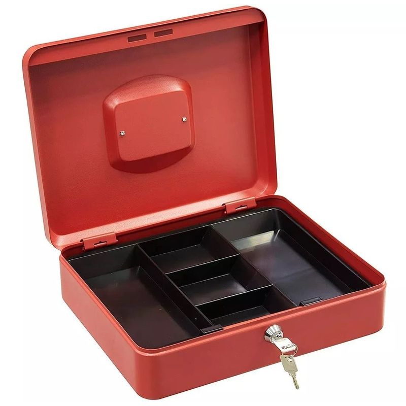 GENERICO - Caja Monedera Extra-Grande 30cm x 24cm con Llave Protege tus Valores