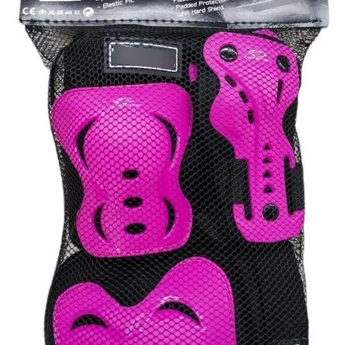 CANARIAM - Proteccion Patinaje Rodilleras Codera Guante Skate Fucsia L