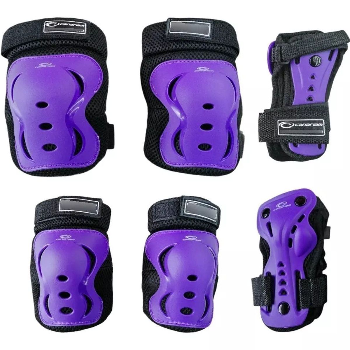 CANARIAM - Proteccion Patinaje Rodillera Coderas Guantes Skate Morado L