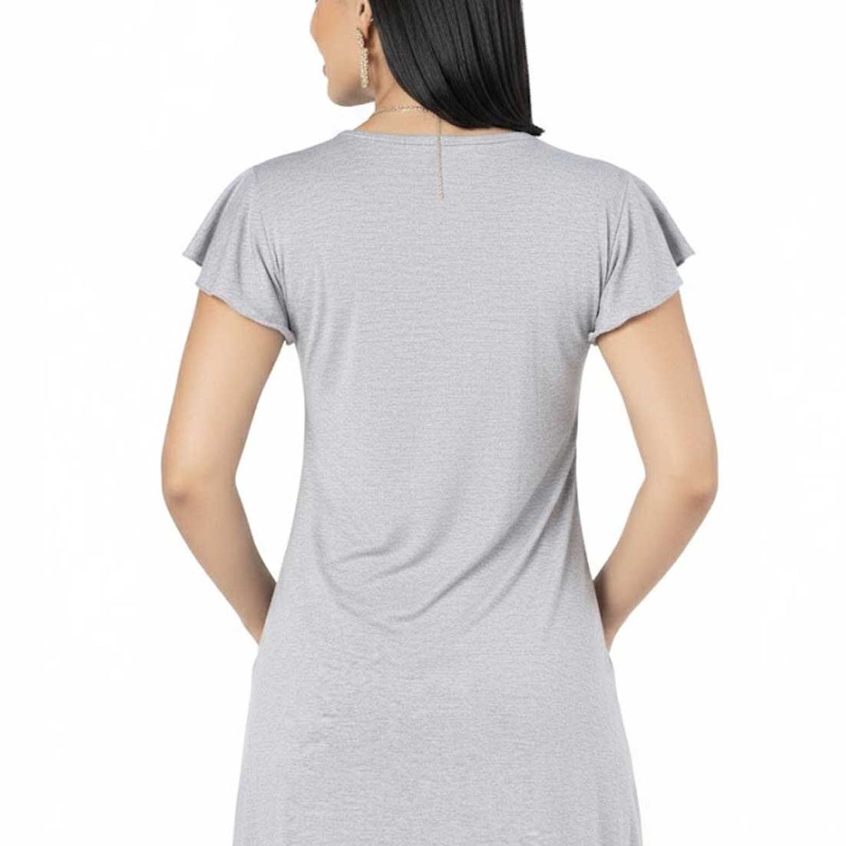 MARKETING PERSONAL - Vestido Corto Mujer Gris Jaspe Mp 68383