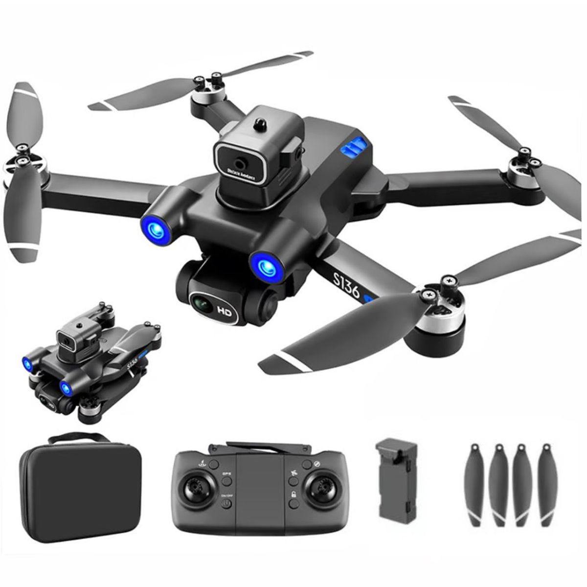 ONE PIXEL - Drone Wifi Gps D31 Doble Camara Con Estuche Sensor Obstaculos