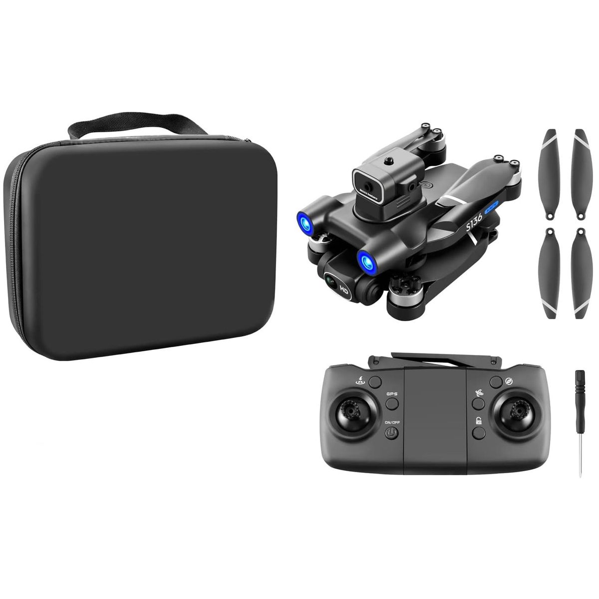 ONE PIXEL - Drone Wifi Gps D31 Doble Camara Con Estuche Sensor Obstaculos