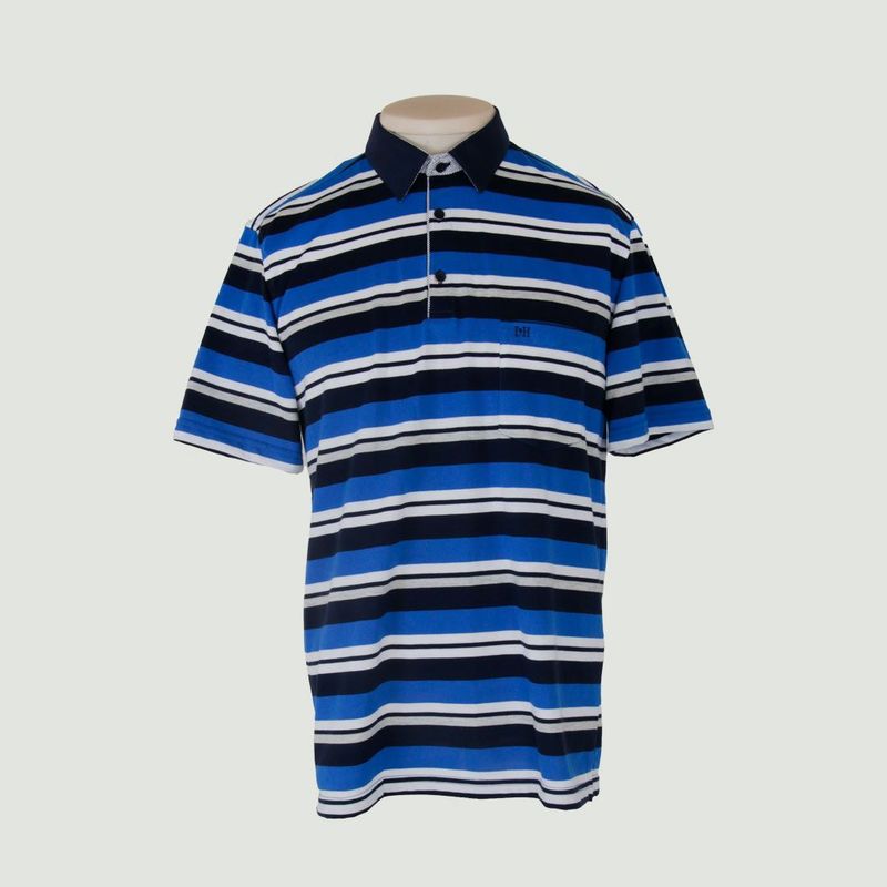 L Y H - Camiseta Para Hombre Manga Corta Azul Marca L&H