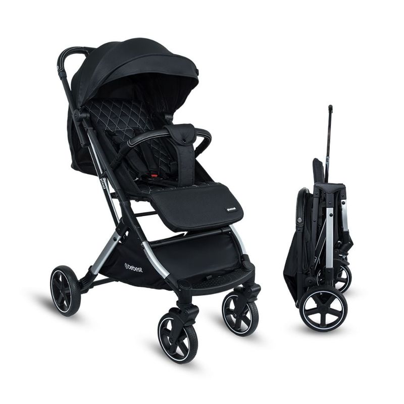 BEBESIT - Coche Para Bebe Paseador Tipo Maleta Bebesit Pixel Negro