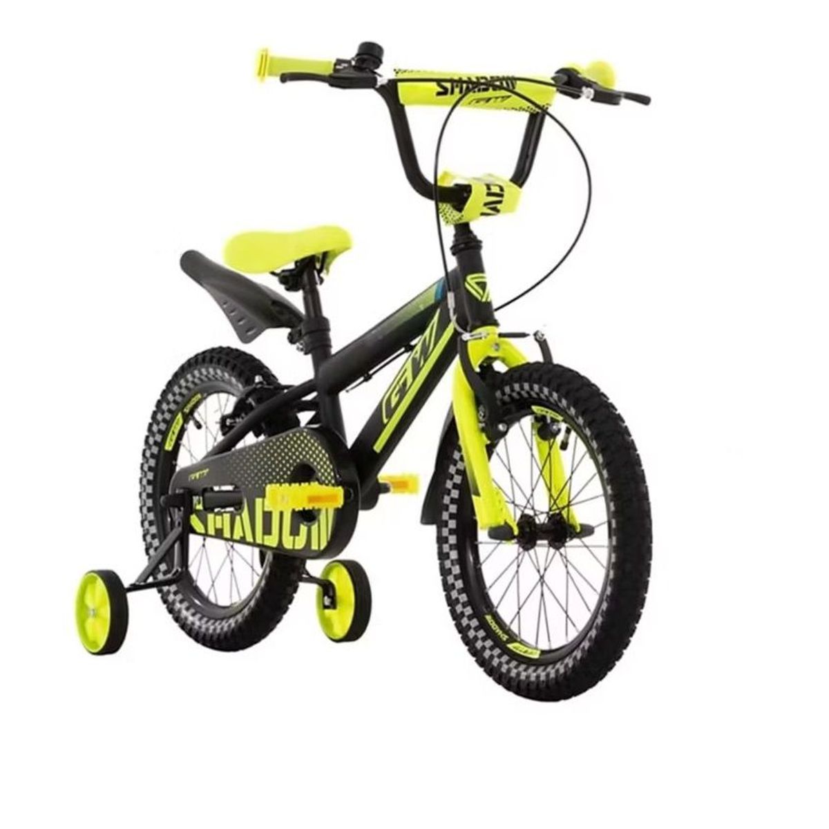 GW - Bicicleta Infantil GW Rin 16 Pulgadas Negro Amarillo