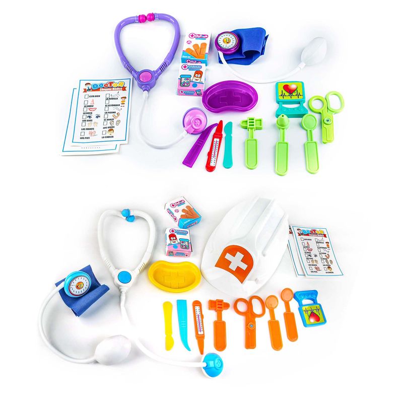 ENERGY PLUS - Doble Kit Médico Cuidados Divertidos para Muñecos y Niños