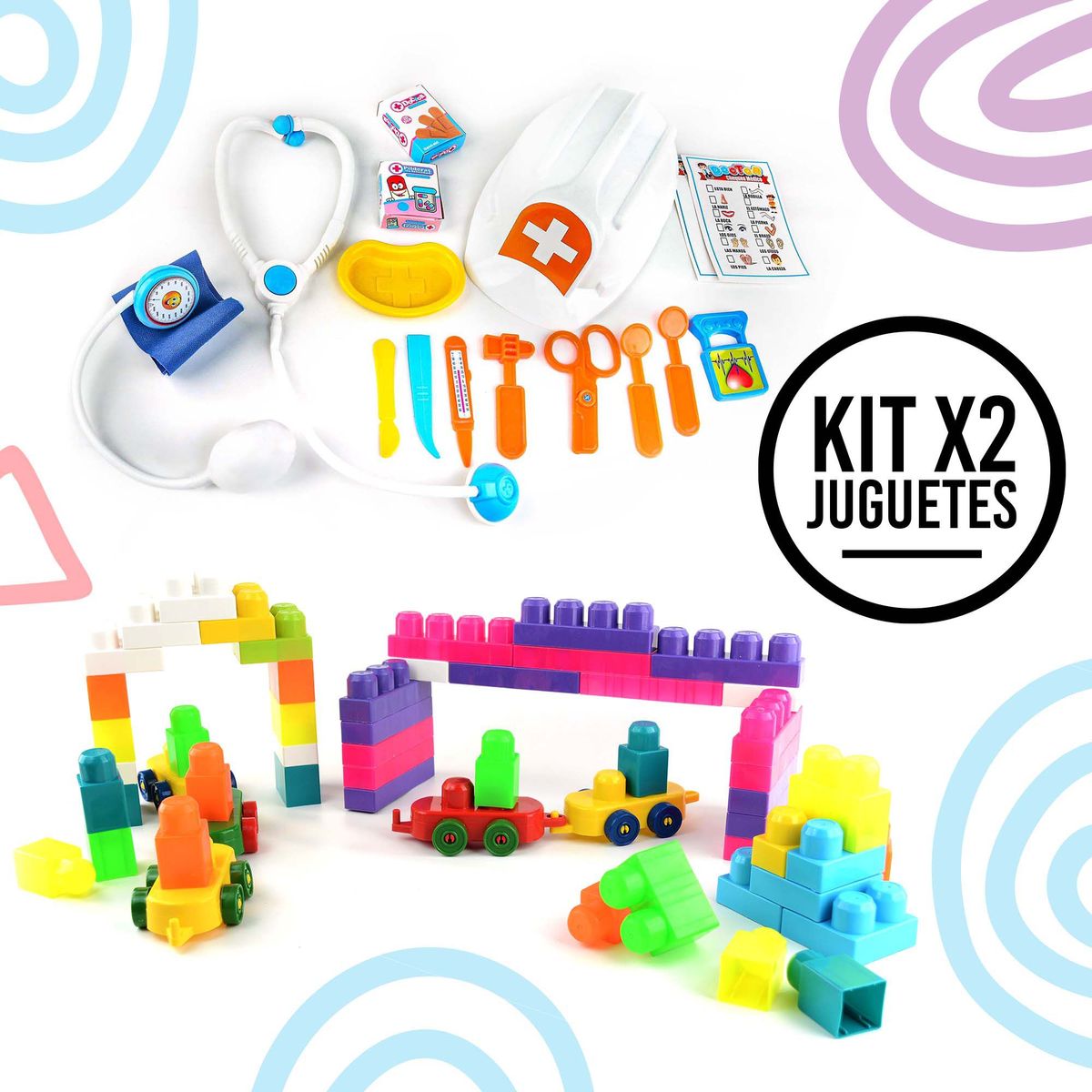 ENERGY PLUS - Kit Médico + Superbloques 120 Piezas Aprendizaje Integral