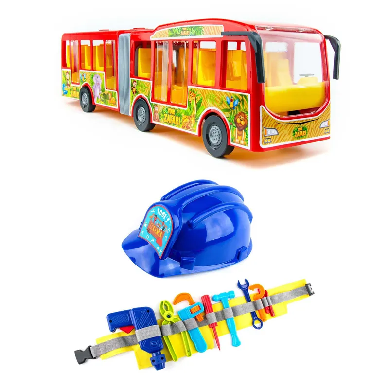 ENERGY PLUS - Kit Creativo didáctico Set Herramientas +Autobús Articulado