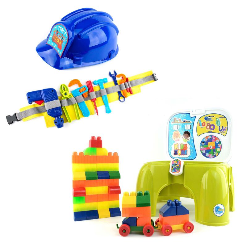 ENERGY PLUS - Kit didáctico Set Herramientas + Silla con 60 Bloques