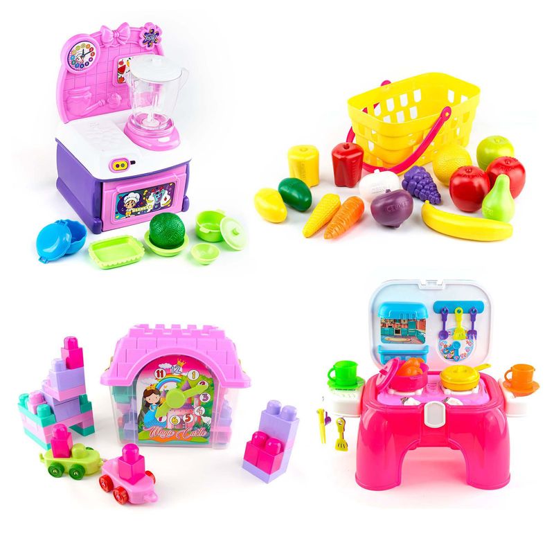 ENERGY PLUS - Combo Educativo Casa Cocina Licuadora Frutas y bloques
