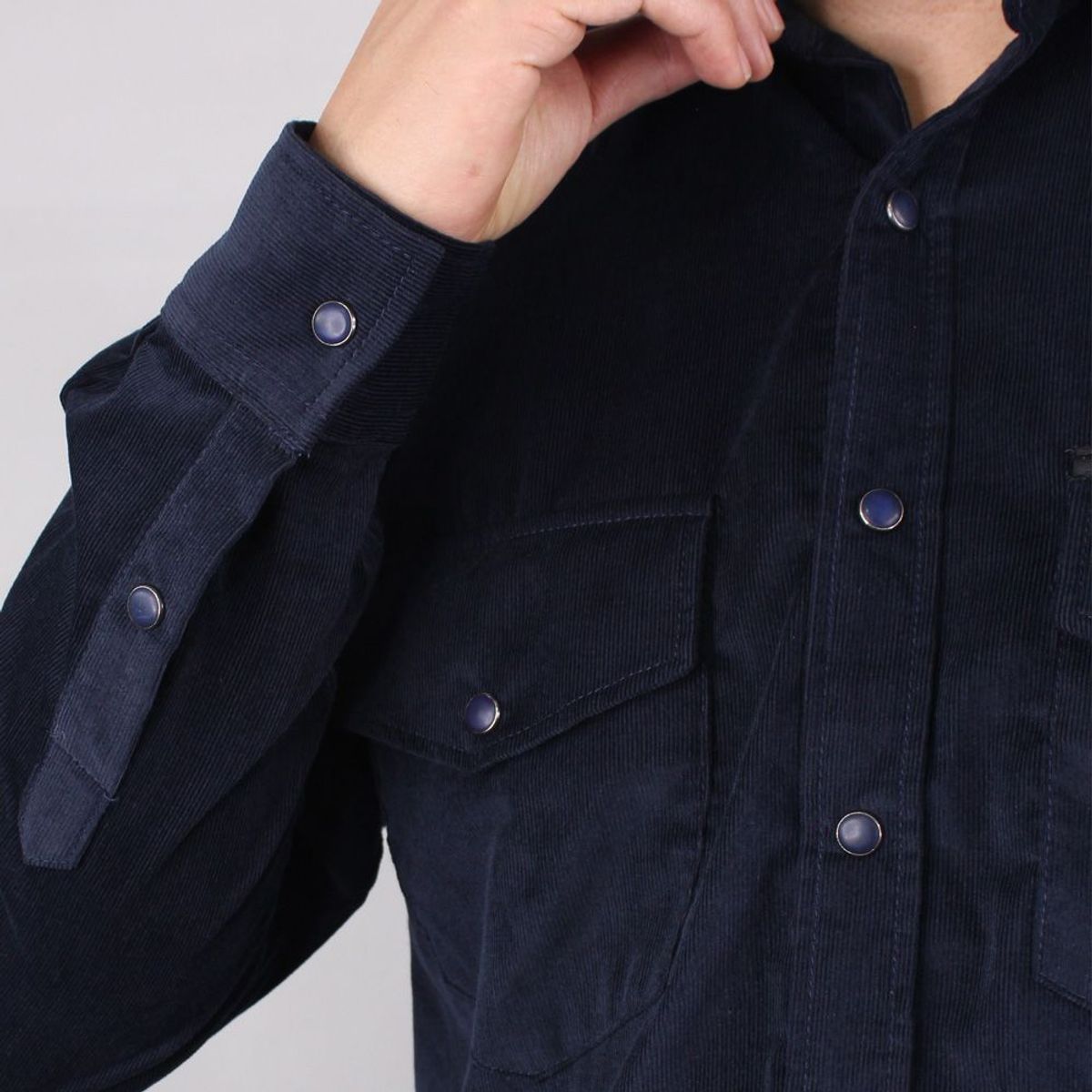 LEC LEE - Camisa en Pana Lec Lee - Azul Oscuro